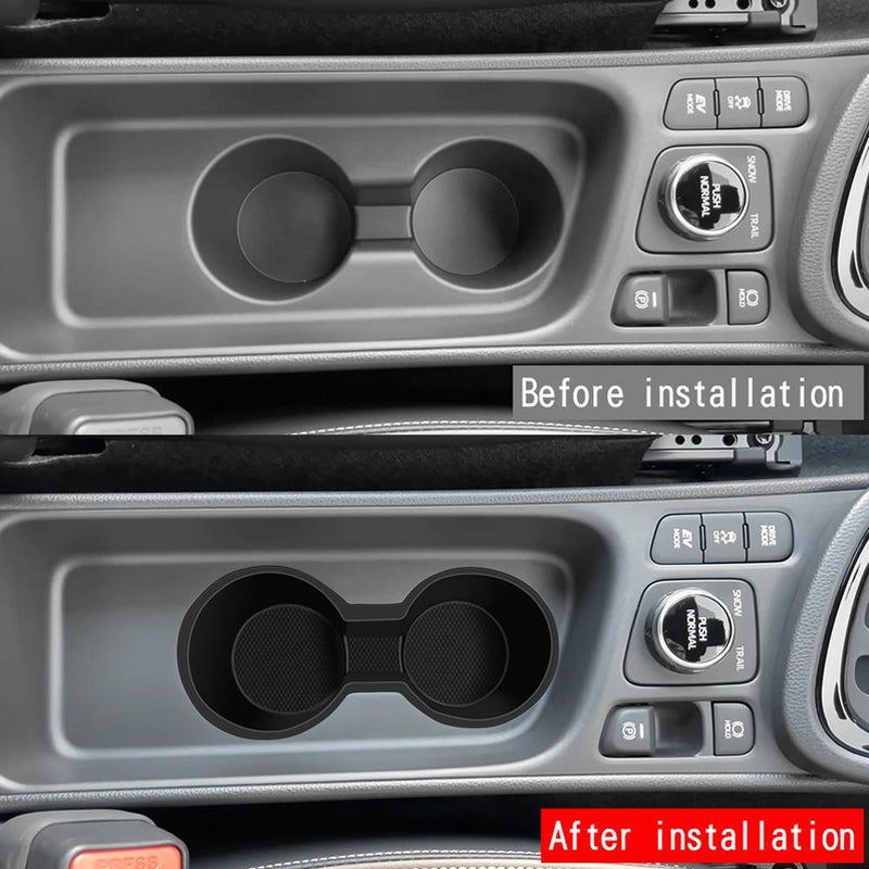 Black Not Slip Silicone Cup Bracket Center Console Silicone Cup Bracket Adjustable Cup Bracket - Image 5